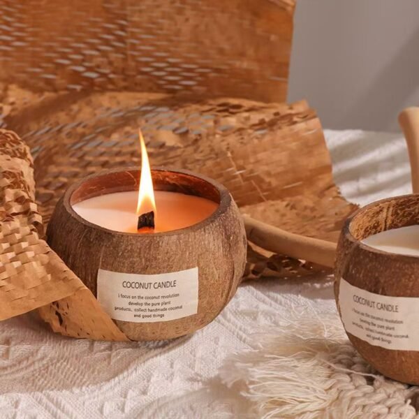 Coconut Shell Relaxation and Sleep Aid Candle - Image 3