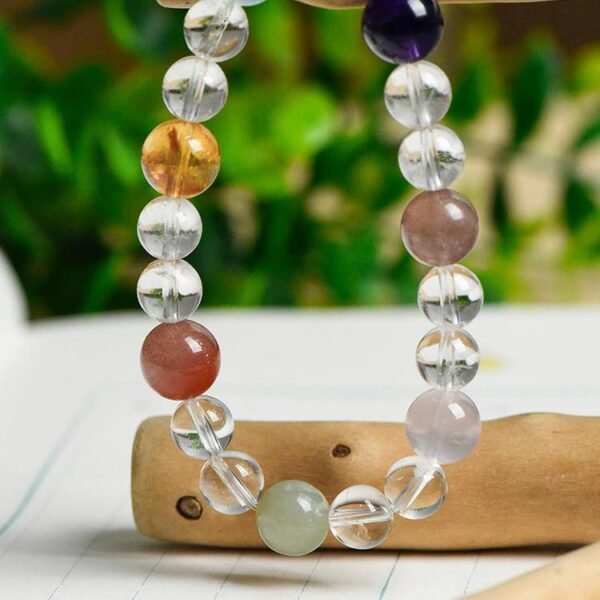 White crystal multi-gem bracelet - Image 3